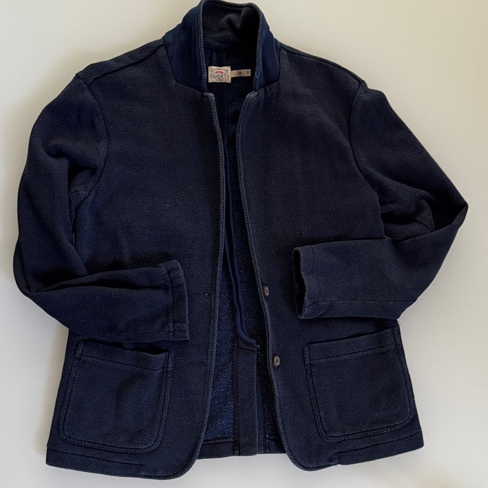 Faherty Inlet cotton knit blazer